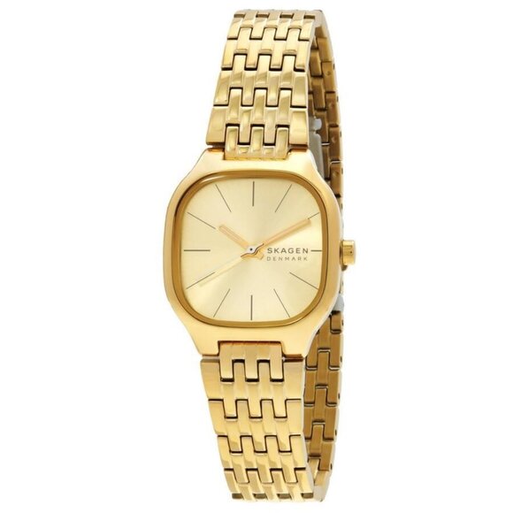 NWT Authentic Skagen Mellem Lille Quartz Gold Dial Women's Watch - Picture 1 of 3